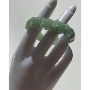 Vintage Green Jade Aventurine Multi Beads Beaded Bracelet Women’s Sz 7